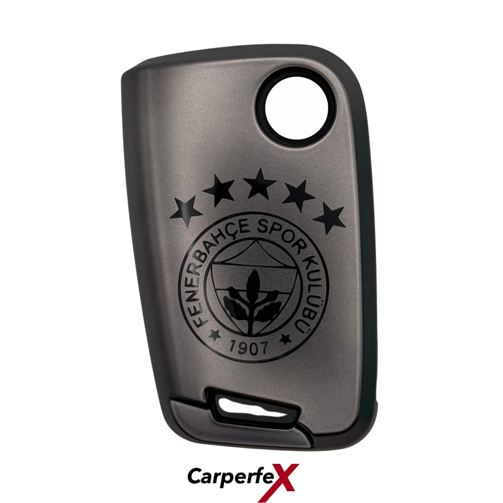 CarPerfex Autosleutel Hoesje – Fenerbahçe – VW Golf 7 / 7.5, SEAT, CUPRA & Škoda